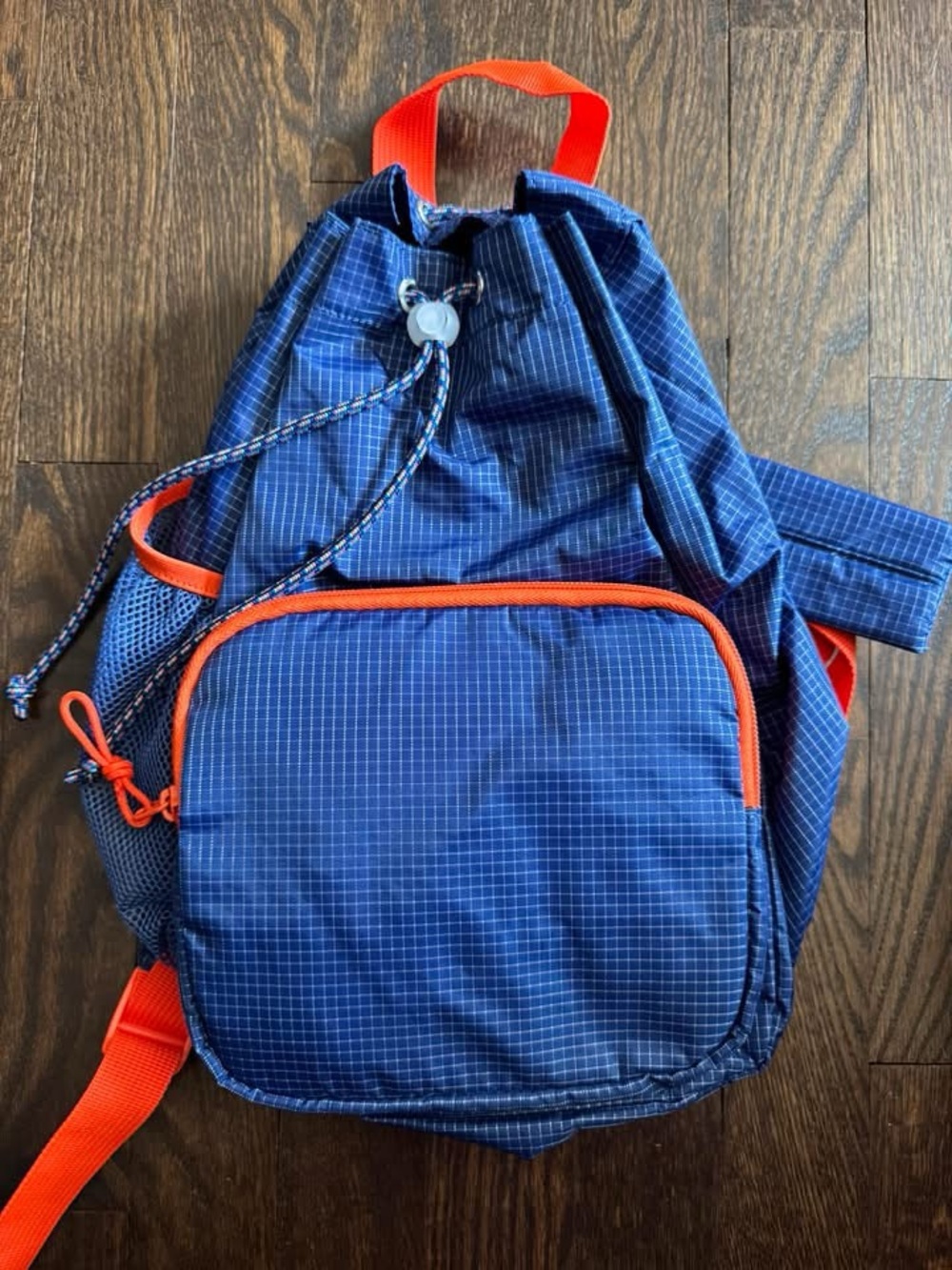 Kids Blue & Orange Drawstring Backpack - Brand: